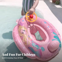 Children's float Ring, Thickened Anti-Rollover Seat Float, 1-6 Years, Cartoon Design, Boys & Girls