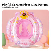 Children's float Ring, Thickened Anti-Rollover Seat Float, 1-6 Years, Cartoon Design, Boys & Girls