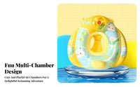 Children's float Ring, Thickened Anti-Rollover Seat Float, 1-6 Years, Cartoon Design, Boys & Girls