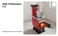 New Gasification Heating Stove, Smokeless Coal Boiler, Multi-Functional Rural Home Heater