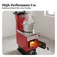 New Gasification Heating Stove, Smokeless Coal Boiler, Multi-Functional Rural Home Heater