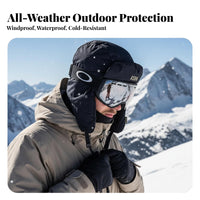 Ski Hat, Waterproof Windproof Earflap Hat, Unisex Warm Cycling winter cap