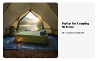 Inflatable Mattress, Automatic Air Bed, Folding Sleeping Pad, Built-in Pump, Outdoor Camping, Home Use