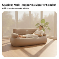 Inflatable Sofa Bed, Automatic Air Mattress, Portable Outdoor Lounger, Camping, Foldable Design