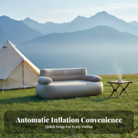 Inflatable Sofa Bed, Automatic Air Mattress, Portable Outdoor Lounger, Camping, Foldable Design