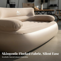 Inflatable Sofa Bed, Automatic Air Mattress, Portable Outdoor Lounger, Camping, Foldable Design