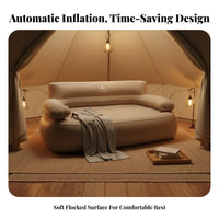 Inflatable Sofa Bed, Automatic Air Mattress, Portable Outdoor Lounger, Camping, Foldable Design
