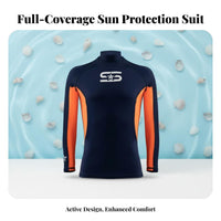 Sun Protection Quick-Dry Two-Piece Wetsuit, Long Sleeve & Pants, Rash Guard, Couple Swimwear for Diving, Surfing, Snorkeling