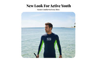 Sun Protection Quick-Dry Two-Piece Wetsuit, Long Sleeve & Pants, Rash Guard, Couple Swimwear for Diving, Surfing, Snorkeling