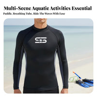 Sun Protection Quick-Dry Two-Piece Wetsuit, Long Sleeve & Pants, Rash Guard, Couple Swimwear for Diving, Surfing, Snorkeling