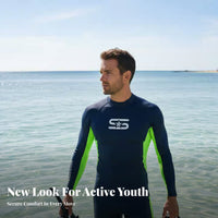 Sun Protection Quick-Dry Two-Piece Wetsuit, Long Sleeve & Pants, Rash Guard, Couple Swimwear for Diving, Surfing, Snorkeling