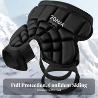 Hip Pad, Knee Pad, Ski Protective Gear, Anti-Fall, Adult Winter Sports Set, Wear-Over, Full Protection