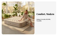 Inflatable Mattress, Automatic Foldable Air Bed, Thickened Camping, Skin-Friendly Flocked, Waterproof, Sturdy