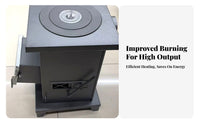 Gasification Heating Stove, Smokeless Four-Stage Combustion, Cast Iron, Wood Compatible, Rural Home Use