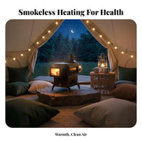 Horizontal Fireplace Stove, Multi-Functional Heating, Rural Indoor Use, High-Temperature Wood Compatible