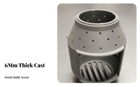 Thickened Cast Iron Gasifier Liner, Gas Cylinder Conversion, Smokeless, Sturdy Design, Commercial Use