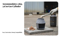 Thickened Cast Iron Gasifier Liner, Gas Cylinder Conversion, Smokeless, Sturdy Design, Commercial Use