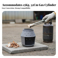 Thickened Cast Iron Gasifier Liner, Gas Cylinder Conversion, Smokeless, Sturdy Design, Commercial Use