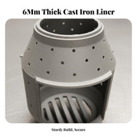 Thickened Cast Iron Gasifier Liner, Gas Cylinder Conversion, Smokeless, Sturdy Design, Commercial Use