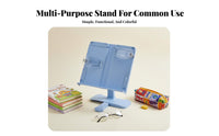 Adjustable Book Stand, Multifunctional Mobile Book Holder, Reading Aid for Kids and Students