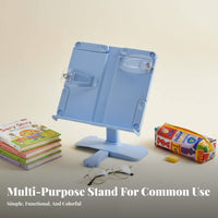 Adjustable Book Stand, Multifunctional Mobile Book Holder, Reading Aid for Kids and Students
