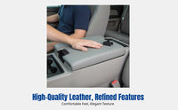 Armrest Console Lid Cover for 07-13 Center Console, Leather, Gray, Replacement 20864151