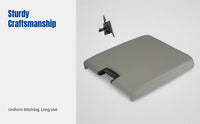 Armrest Console Lid Cover for 07-13 Center Console, Leather, Gray, Replacement 20864151