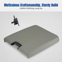 Armrest Console Lid Cover for 07-13 Center Console, Leather, Gray, Replacement 20864151