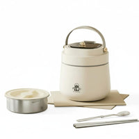 304 Stainless Steel Insulated Food Jar, Large Capacity Vacuum Lunch Box, Portable Bento Container for School, Office