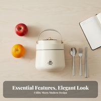 304 Stainless Steel Insulated Food Jar, Large Capacity Vacuum Lunch Box, Portable Bento Container for School, Office