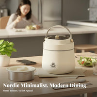 304 Stainless Steel Insulated Food Jar, Large Capacity Vacuum Lunch Box, Portable Bento Container for School, Office