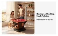 Indoor Wood Stove, Smokeless Heating Stove, Winter Multi-Functional Rural Home Fireplace