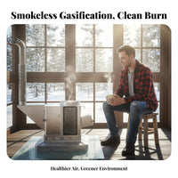 Home Gasification Stove, Highperformance Wood Burning Heater, Rural countertop Fireplace, Random countertop Design