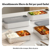 Wireless Heated Food Container, Charging, Portable, Adjustable Temperature