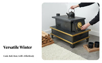 Tibetan Wood Burning Stove, Multifunctional Indoor Heater, Rural Room Fireplace, Winter Home Use