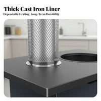 Smokeless Gasification Stove, Cast Iron, Wood Burner, Indoor Heating, Portable Rural Cooking Stove