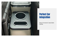 Universal Car Armrest Storage Box, Rear Row Central Tunnel Organizer, Multi-Compartment Design