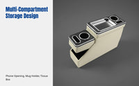 Universal Car Armrest Storage Box, Rear Row Central Tunnel Organizer, Multi-Compartment Design