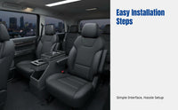 Universal Car Armrest Storage Box, Rear Row Central Tunnel Organizer, Multi-Compartment Design