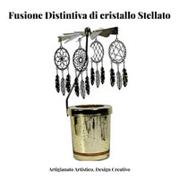 Glass Container Candle Holder, Rotating Fan, Home Decoration