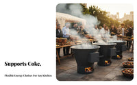 Commercial Energy-Saving Thickened Stove, Large Pot Cooker, Multi-Fuel Heater for Restaurant Kitchen