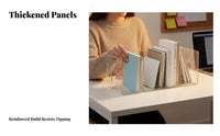 Acrylic Desk Book Holder, Transparent Four-Compartment Divider Stand, Student Organizer, Thickened Fixed Rack