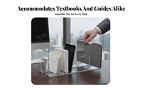 Acrylic Desk Book Holder, Transparent Four-Compartment Divider Stand, Student Organizer, Thickened Fixed Rack