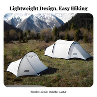 Tunnel Tent, Lightweight Hiking Camping Tent, 1 Room 1 Outdoor Trekking, Waterproof, 1-2 Person