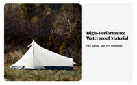 Tunnel Tent, Lightweight Hiking Camping Tent, 1 Room 1 Outdoor Trekking, Waterproof, 1-2 Person