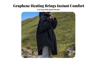 Heated Shawl, Graphene Fast Heating Blanket, Rechargeable Winter aquatic wave Spa Cape, Unisex