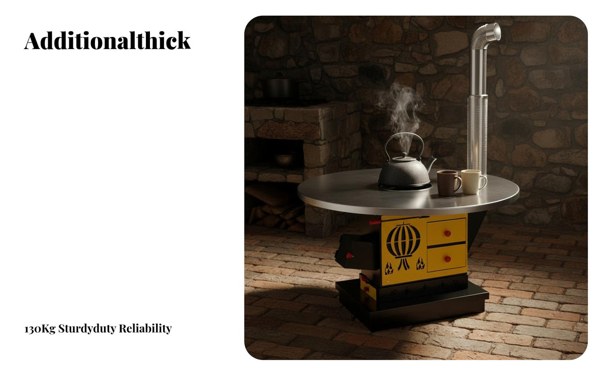 Gasification Stove, Circulating burning, Smokeless Indoor Heating Stove, double energy Wood Thickened Cast Iron, Home Use