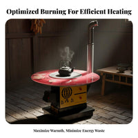 Gasification Stove, Circulating burning, Smokeless Indoor Heating Stove, double energy Wood Thickened Cast Iron, Home Use
