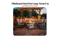 Indoor Heating Table, Stainless Steel Round Table, Smokeless Gasification Stove, Home Wood-Fired Dining, Rural Integrated Design