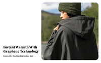 Heated Shawl, Graphene Fast Heating Blanket, Rechargeable Winter aquatic wave Spa Cape, Unisex
